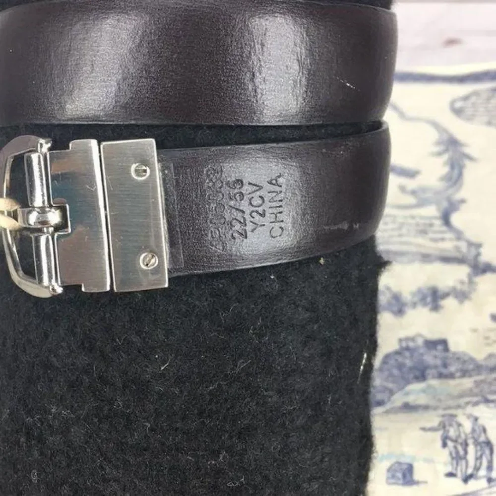 Perry‎ Ellis Black brow reverse Buckle Closure Belt
